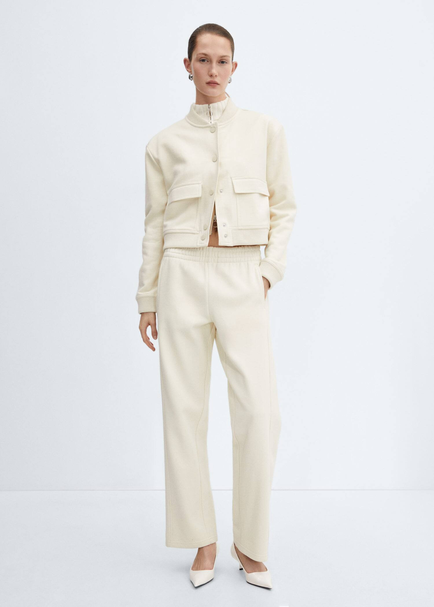 Cotton jogger-style trousers -  Women | Mango USA | MANGO (US)