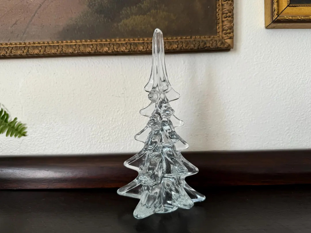Vintage 8-1/2 Silvestri Art Glass Christmas Tree Sculpture Vintage Murano Style Art Glass Christm... | Etsy (US)