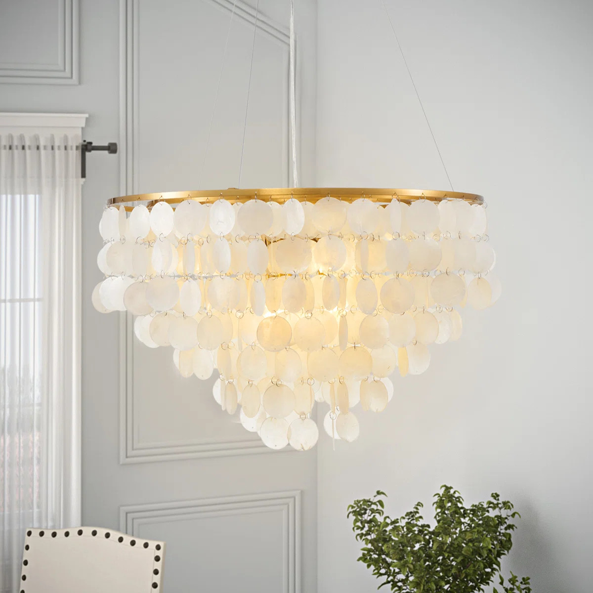 Mercer41 6-Light Dimmable Capiz Shell Chandelier & Reviews | Wayfair | Wayfair North America