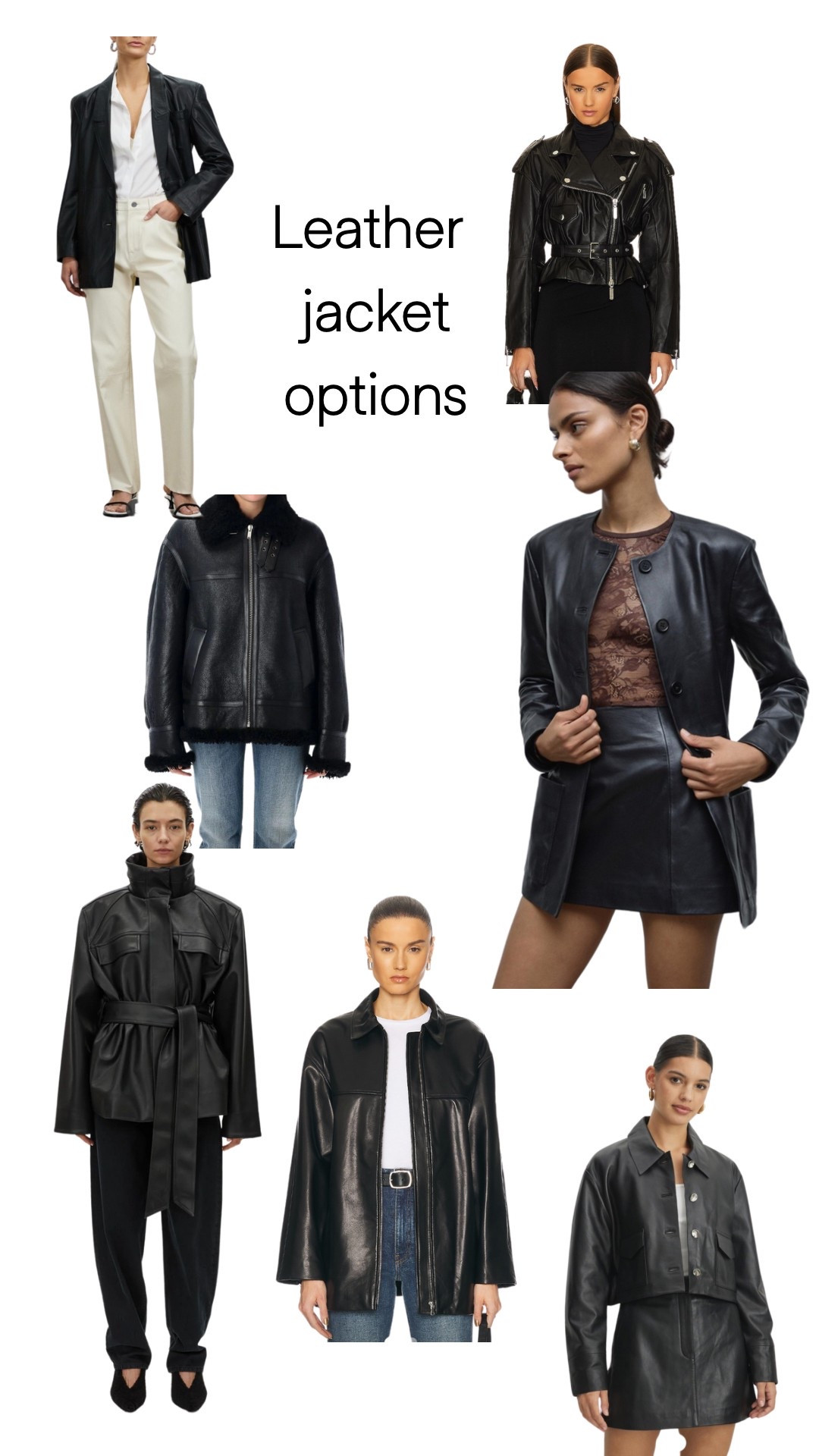 Some leather jacket options for your winter wardrobe 

#LTKwinter #LTKtravel #LTKaustralia