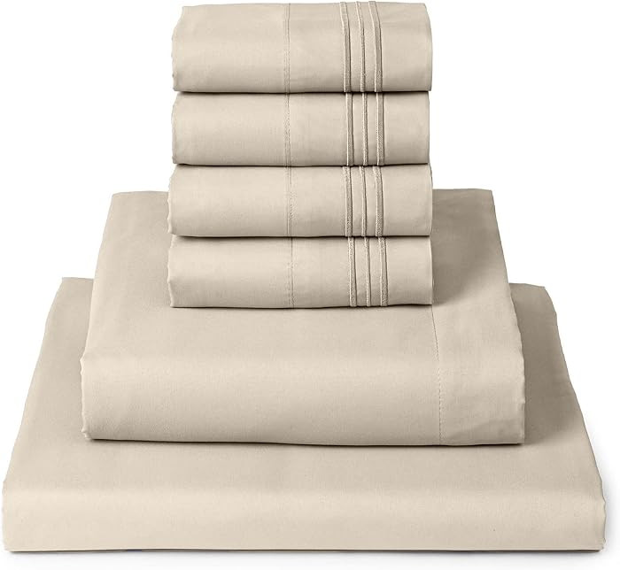 Mellanni Queen Sheet Set - 6-Piece Iconic Collection Bedding | Amazon (US)