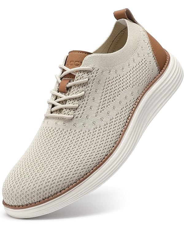 VILOCY Men's Casual Dress Sneakers Oxfords Business Mesh Breathable Walking Shoes Tennis Comforta... | Amazon (US)