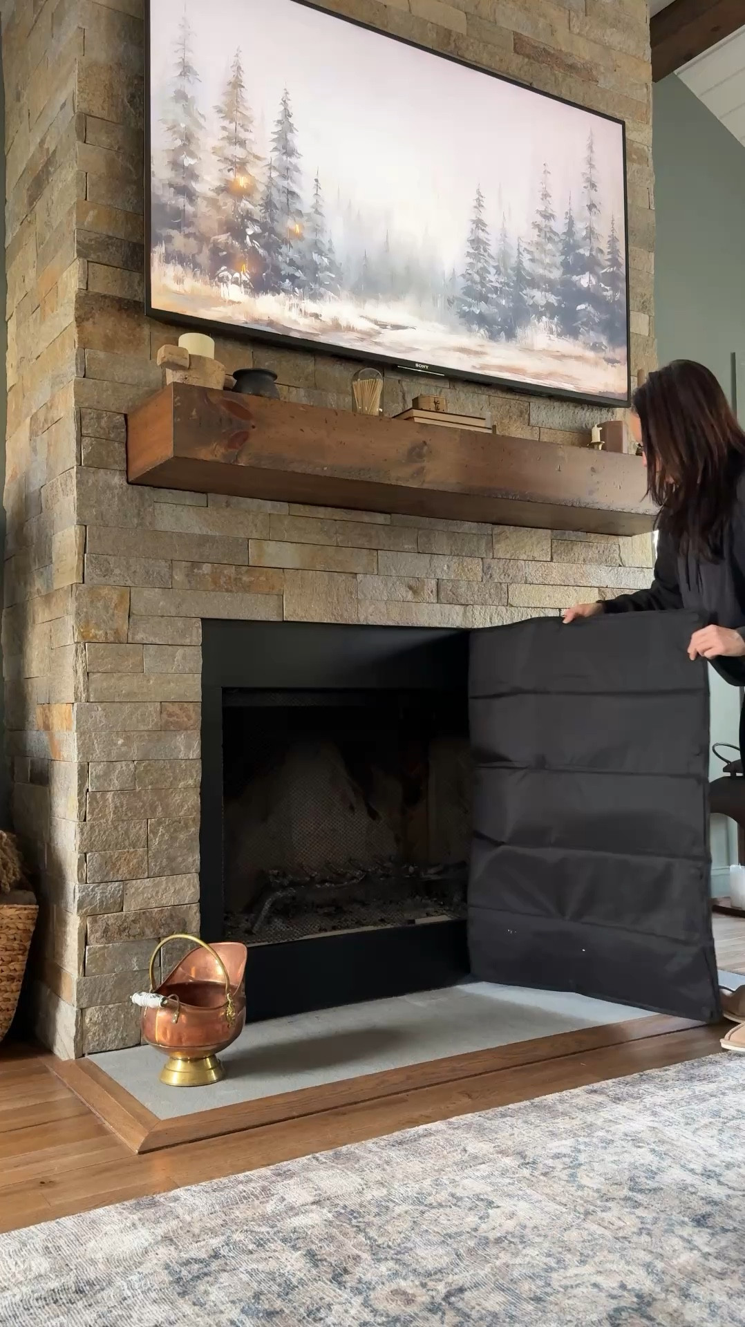 Live in an old home with a drafty fireplace? ⬇️
.
.
.
This magnetic fireplace blanket is only $37 and a complete life saver of a solution to resolve the draft during winter months! It’s been 20 degrees this week in NY 🥶 so I couldn’t be happier that it was delivered just in time 🙌

Size: 43” x 36”

Check my stories to see just how strong these magnets are!

▫️FOLLOW @colettemarieinteriors for more home inspiration & decor finds 🤎

#LTKSeasonal #LTKFindsUnder50 #LTKHome