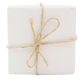 White Ceramic Coasters by Make Market® 4ct. | 4" x 4" | Michaels® | Michaels Stores