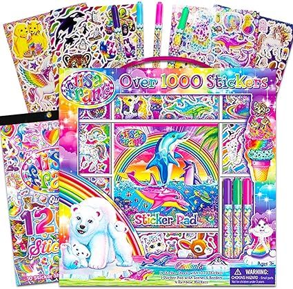 Lisa Frank Sticker Super Pack -- Lisa Frank Sticker Box and Sticker Pack with Over 2,200 Stickers... | Amazon (US)