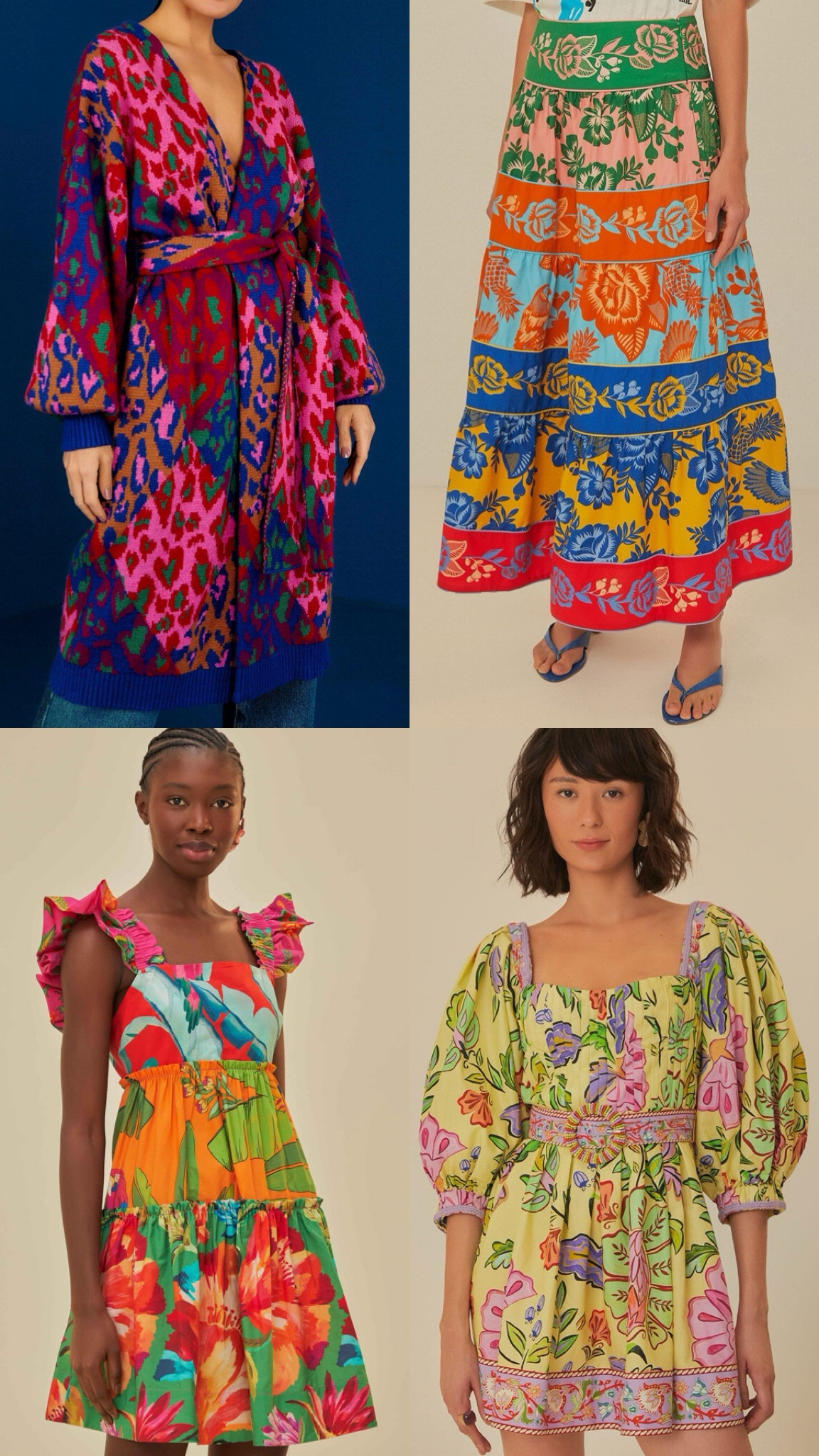 FARM RIO IS 50% OFF 😍
Mixed leopard pop cardigan / lace garden tiered maxi skirt / foliage mix mini dress 