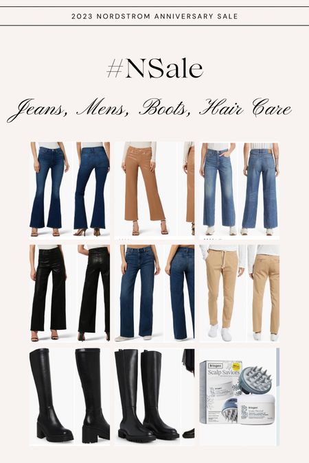 More of my Nordstrom Sale picks! Flare jeans, coated jeans, cropped jeans, wide leg jeans, men’s pants, boots and scalp exfoliant 🙌 

#LTKsalealert #LTKshoecrush #LTKxNSale