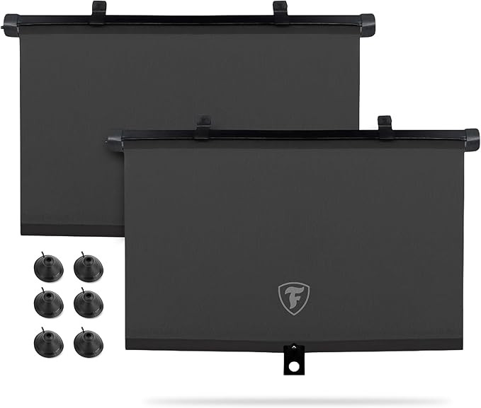 Firestone 2 Pack Retractable Automotive Sunshade Car Window Sunshades - Blocks 99% UV Rays, Light... | Amazon (US)