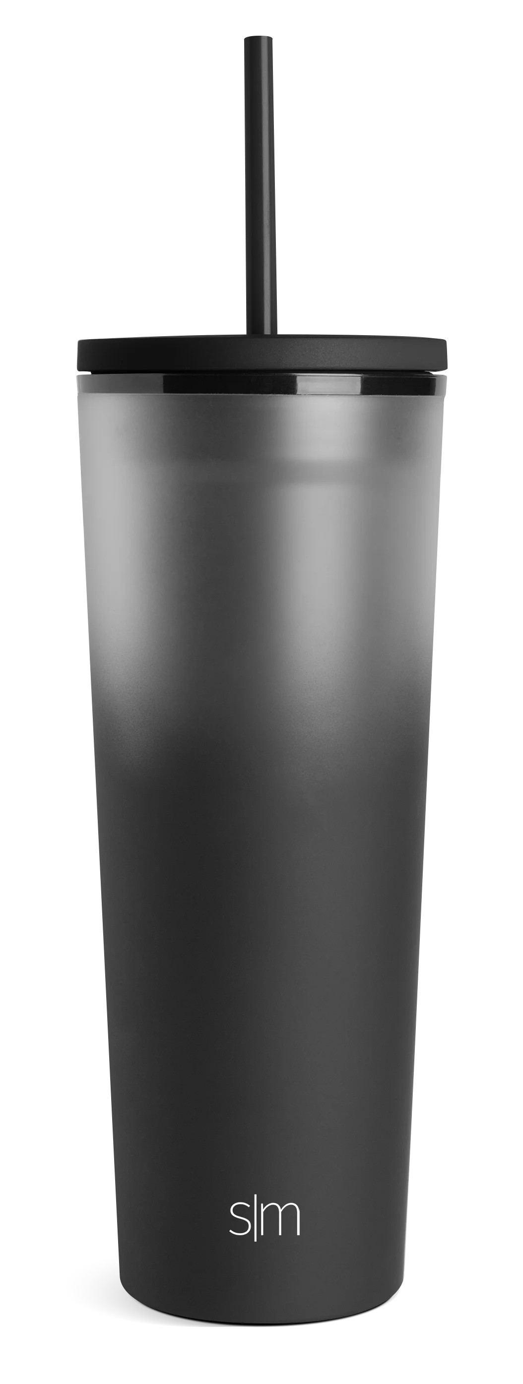 Simple Modern 24 fl oz Double Wall Plastic Classic Tumbler with Lid and Straw|Midnight Black | Walmart (US)