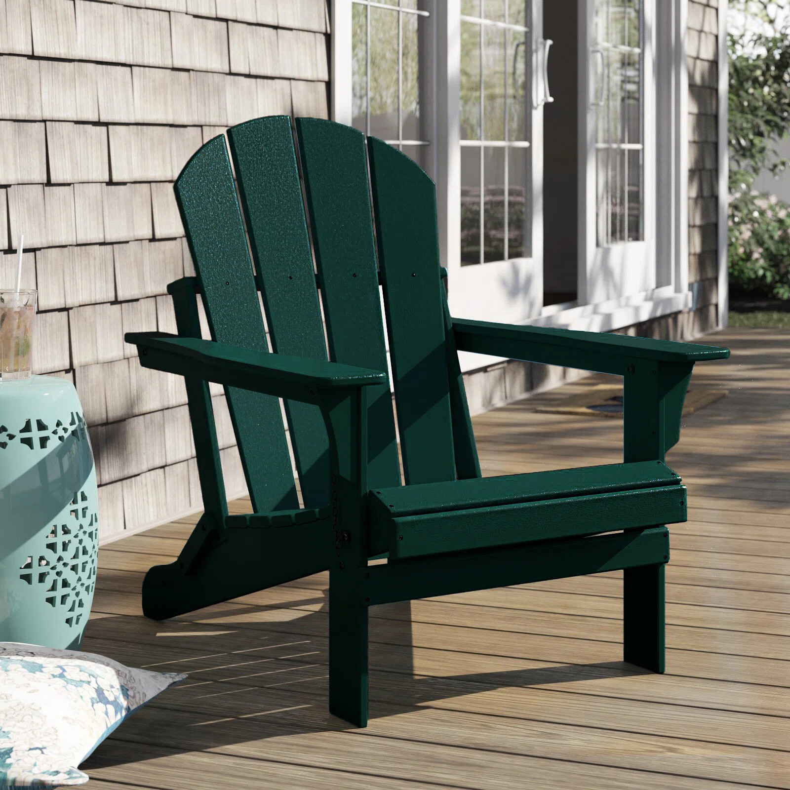 Beachcrest Home Shawnna Weather-Resistant Foldable Outdoor Adirondack Chair & Reviews | Wayfair | Wayfair North America
