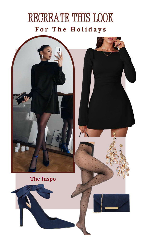 Recreate this look. Elevate your holiday style with these chic accessories and stunning heels. Perfect for any festive occasion! 

 #LTKHoliday #LTKootd #LTKSaleAlert