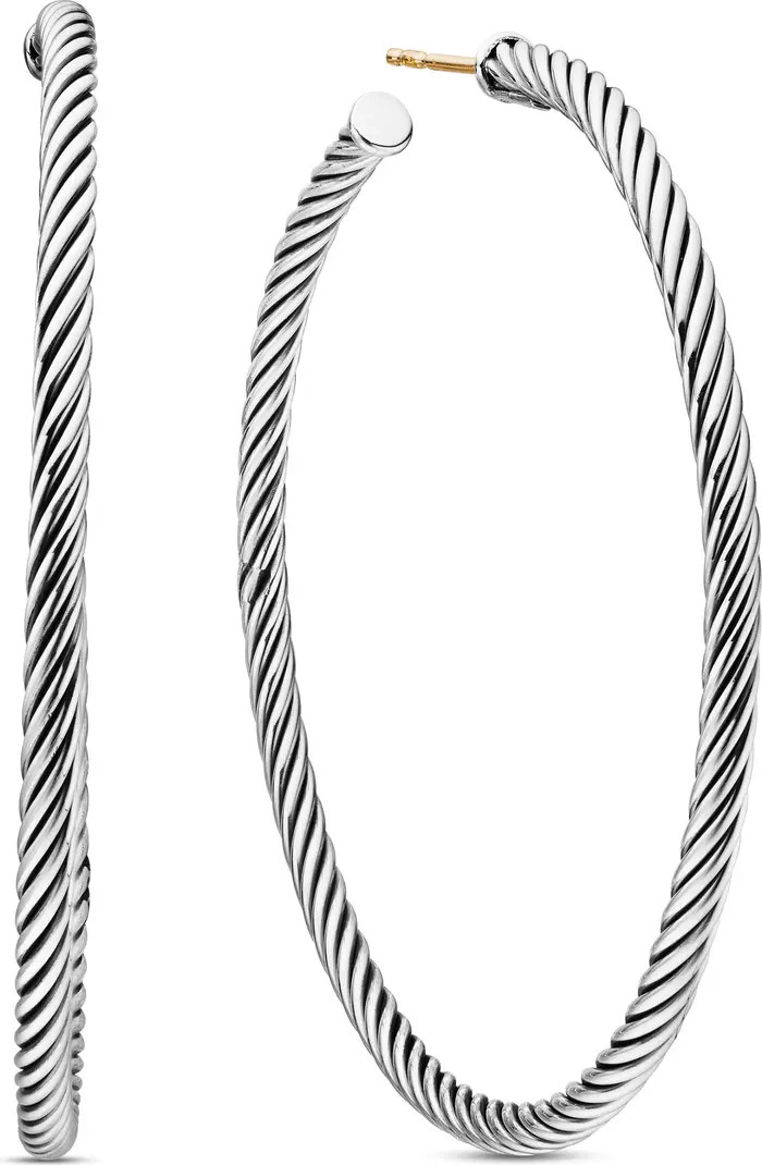 Sculpted Cable Hoop Earrings | Nordstrom