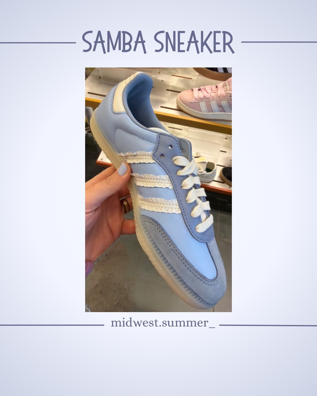 A pretty blue sneaker 😍

#LTKootd #LTKmomlife