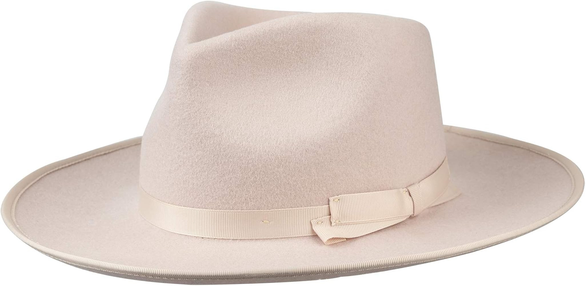 Fedora for Men Women 100% Wool Felt Outback Panama Hat Classic Band Wide Brim Adjustable | Amazon (US)