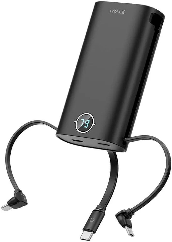 iWALK PowerSquid Portable Charger with Built-in 3 Cables, 9000mAh Ultra-Compact USB C Power Bank ... | Amazon (US)