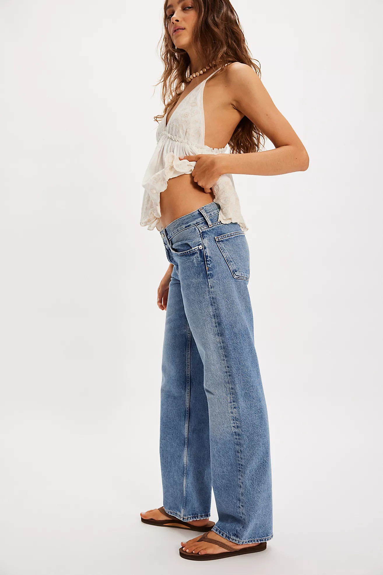 AGOLDE Low-Rise Loose Jeans | Free People (Global - UK&FR Excluded)