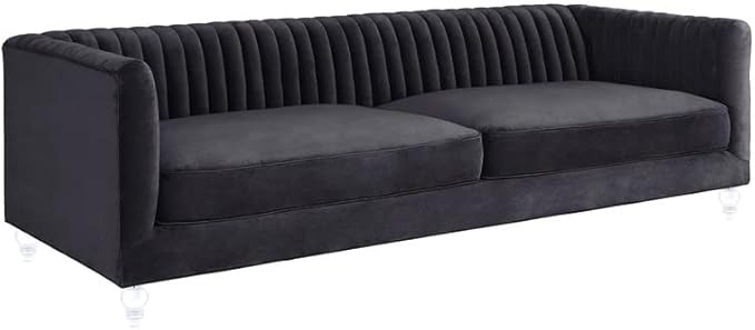 Amazon.com: Tov Furniture The Aviator Collection Modern Velvet Upholstered Living Room Sofa with ... | Amazon (US)