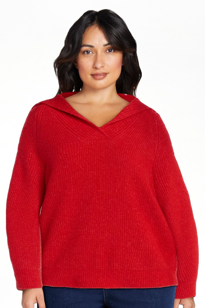 Free Assembly Women's V-Collar Sweater with Long Sleeves, Midweight, Sizes, XS-XXL | Walmart (US)