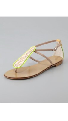 Giuseppe Zanotti Rock 10 Infradito Marilyn Fluo Orange Neon Flat Sandals Shoes | eBay UK