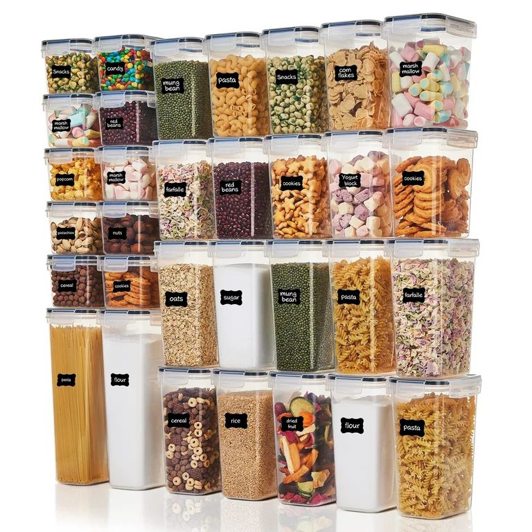 Airtight Food Storage Containers Set, Vtopmart 32pcs Plastic Kitchen and Pantry Organization Cani... | Walmart (US)