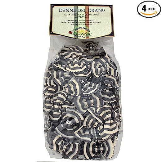Italian Donne Del Grano Organic Zebra Bowties (Farfallini Magia Bianca) Colored Pasta, 8.8 Ounces... | Amazon (US)