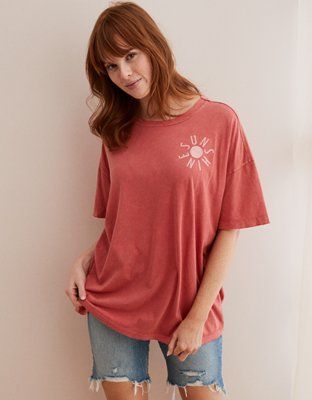 Aerie Distressed Boyfriend Tee | American Eagle Outfitters (US & CA)