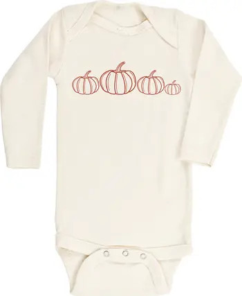 Tenth & Pine Pumpkin Patch Long Sleeve Organic Cotton Bodysuit | Nordstrom | Nordstrom