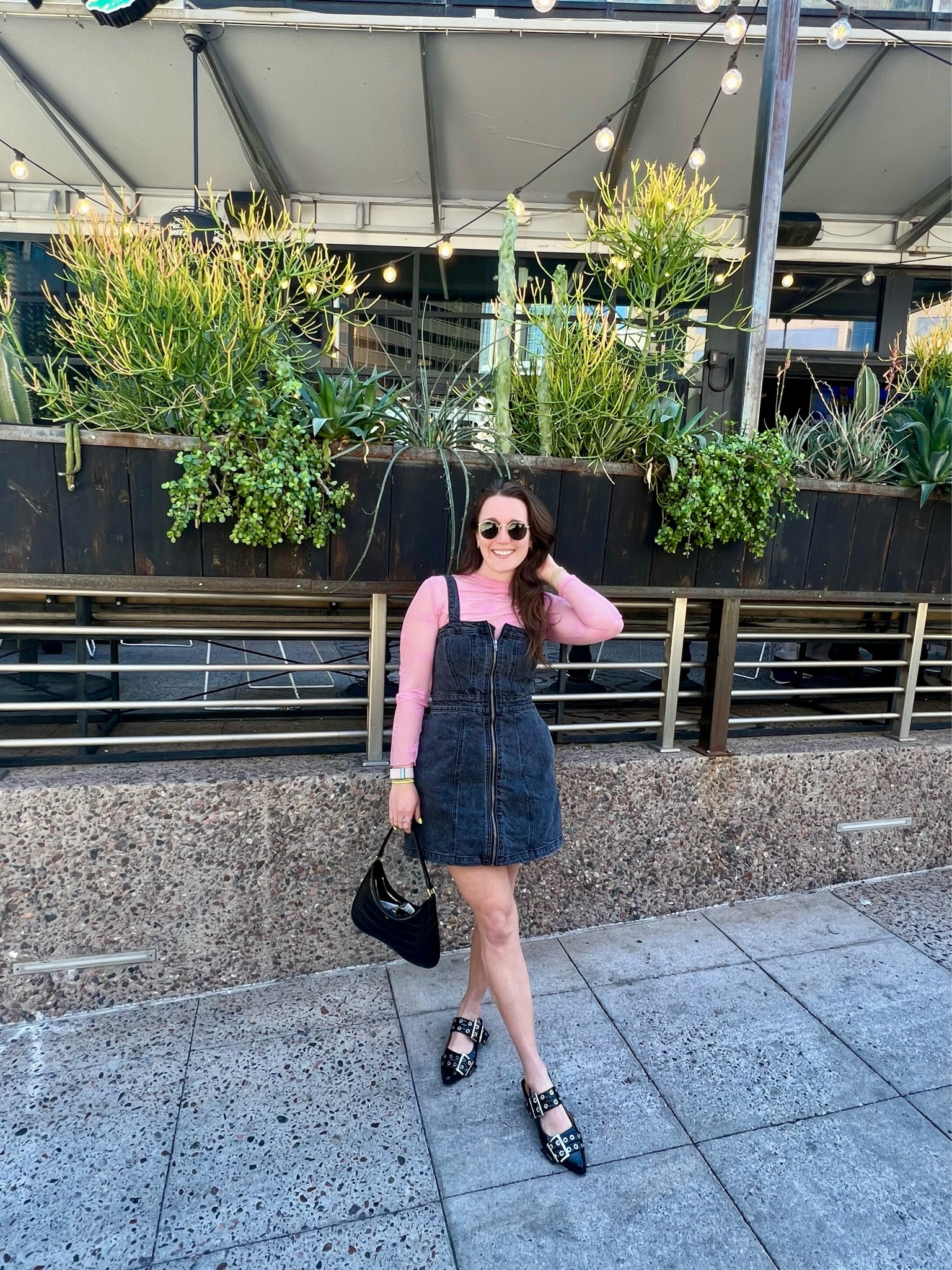 Today’s look for lunch with friends and working from home.

Wearing a Target dress (S), lace top from Aerie (M) and Steve Madden flats (true to size)