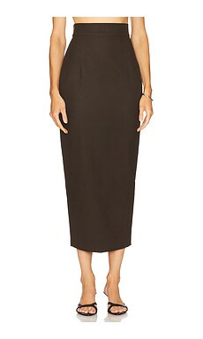 SAU LEE Nomi Suede Skirt in Espresso from Revolve.com | Revolve Clothing (Global)