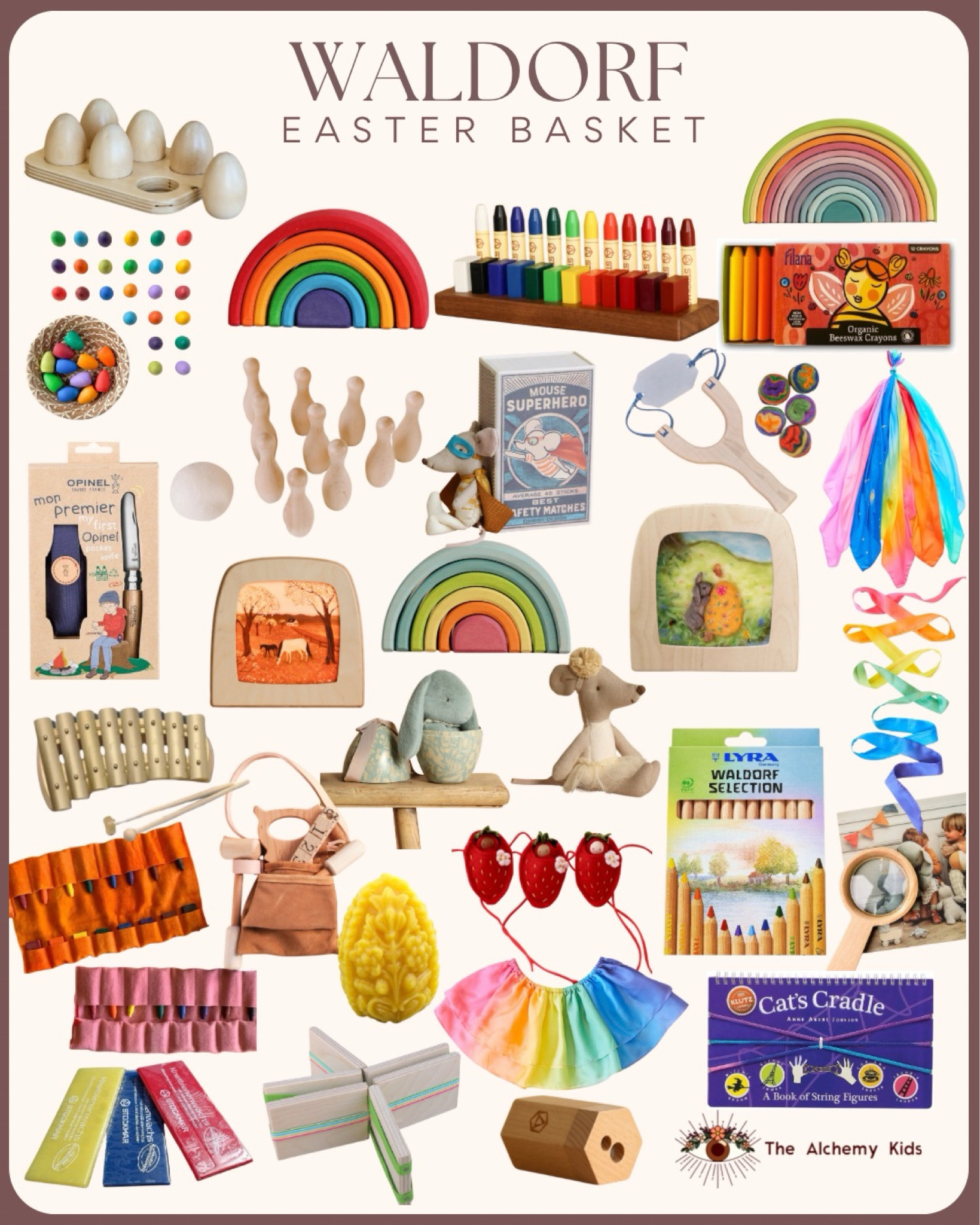 
Waldorf Easter Basket Gift Guide ✨🌿 Celebrate Easter the Waldorf way with nature-inspired, open-ended toys that spark creativity and imagination! Perfect for both girls and boys!These beautiful handmade and sustainable gifts are perfect for fostering sensory play, storytelling, and hands-on learning. 🌸🐣 🎨 Enjoy Waldorf-inspired treasures like beeswax crayons, watercolor paints, wooden puzzles, felted wool animals, natural beeswax candles, silk play scarves and fairy dolls! 🌈  These Easter basket surprises are perfect for little explorers who love hands-on, screen-free fun! 🌿🐰✨

#WaldorfEaster #MontessoriEaster #WaldorfGiftGuide #HandmadeToys #OpenEndedPlay #SustainableLiving #MindfulParenting #EcoFriendlyToys #EasterBasketIdeas #OrganicPlay #SensoryPlay #HeirloomToys #FeltToys #WaldorfInspo #WaldorfEducation
#WaldorfAtHome
#MontessoriEducation
#MontessoriAtHome
#WaldorfInspired
#WaldorfPlayroom
#MontessoriPlayroom
#OpenEndedPlay
#SustainableToys
#EcoFriendlyToys
#HeirloomToys
#Maileg 
#EasterBasketIdeas
#WaldorfEaster
#MontessoriEaster
#EcoFriendlyEaster
#ConsciousParenting
#SlowChildhood
#IntentionalParenting
#MinimalistToys
#HandmadeToys
#NaturalBaby
#LTKMoms
#LTKSpring
#LTKGiftGuide
#SmallShopLove

#LTKKids #LTKFindsUnder100