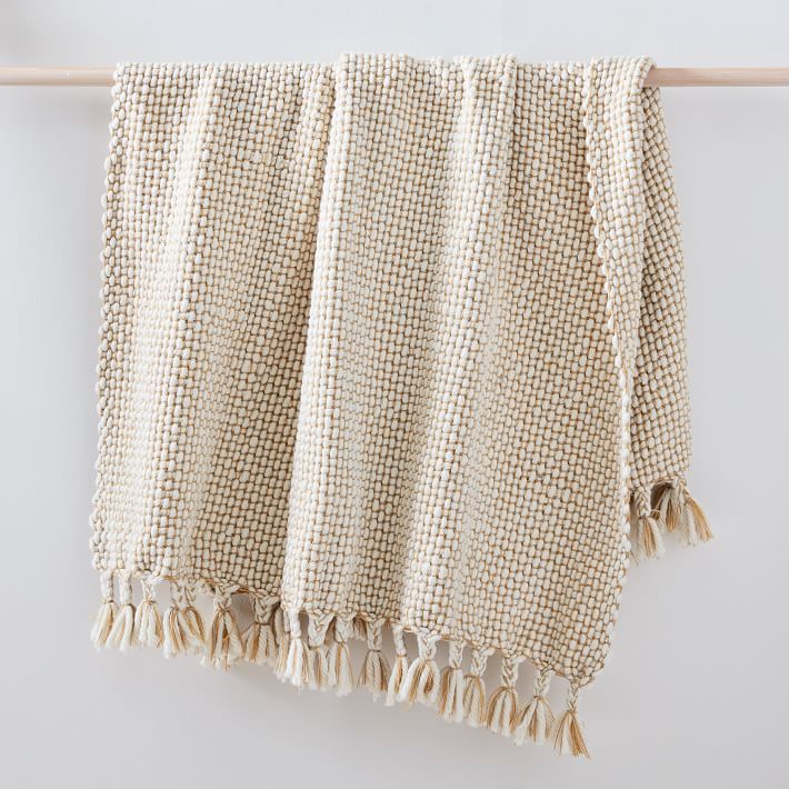 St. Jude Chunky Two Tone Handwoven Throw | West Elm (US)