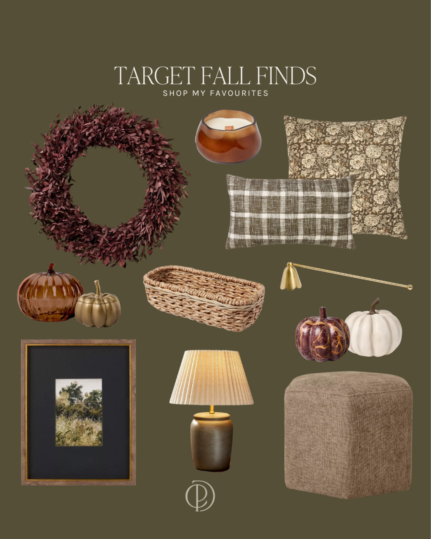 Target Fall Finds | Shop My Favourites | Target | Fall Wreaths | Deep Red Decor | Moody Decor | Vintage Decor | Decor Pillows | Pillow Combinations | Pumpkin Decor | Seagrass Basket | Threshold Candle | Fall Candles | TikTok Trending | Threshold Ottoman | Studio McGee Threshold | Vintage Art | Candle Snuffer | Magnolia Home | Magnolia Hole Decor | Vintage Lamp | Large Table Lamp | Empire Lampshade | CPD Tailored Homes | Everyday Elevated | LTK Canada | LTK USA | 

#LTKcanada #LTKcasa #LTKstyletip