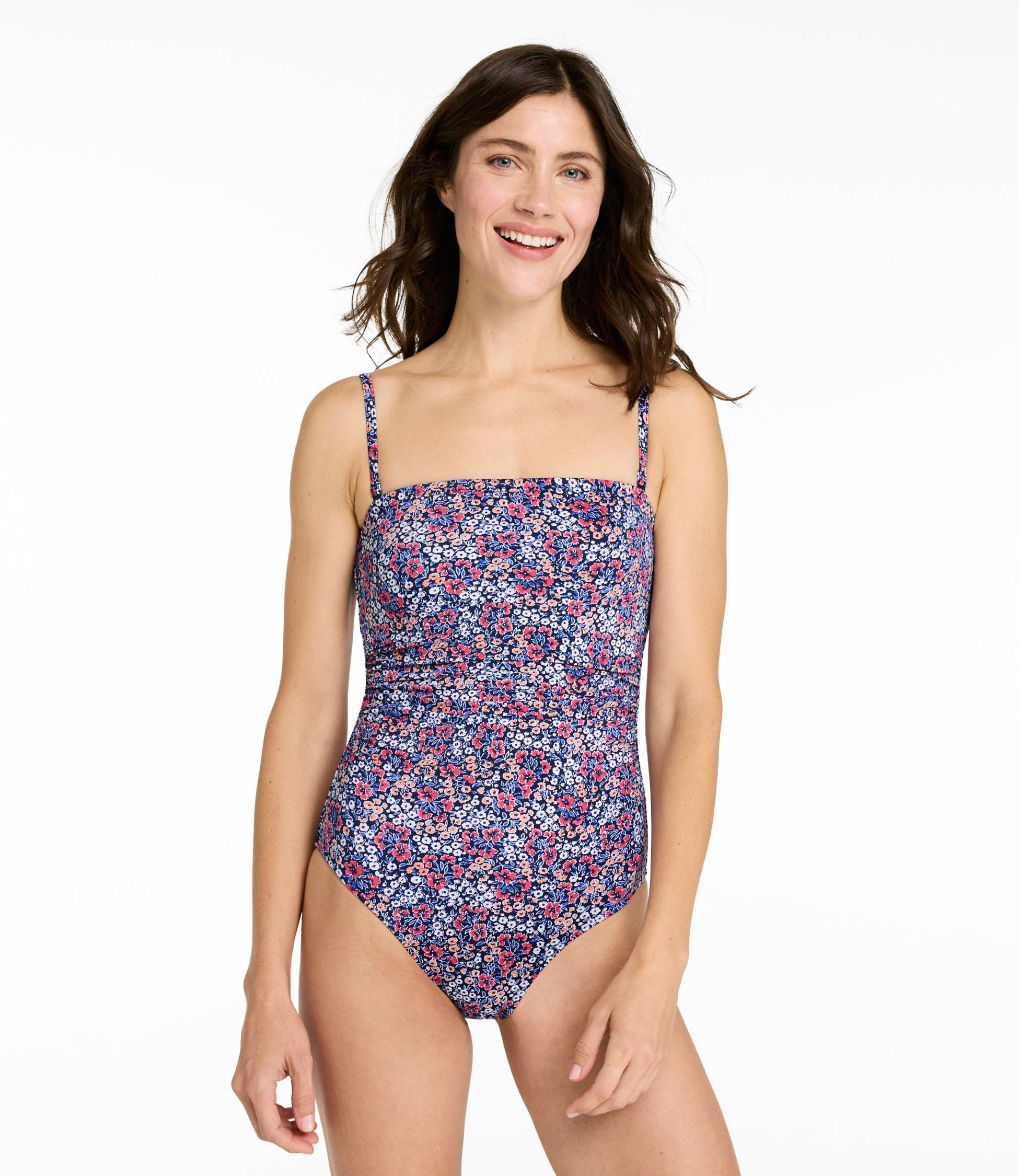 Women's Coastal Essentials Swimwear, Bandeau Tanksuit Print | L.L. Bean