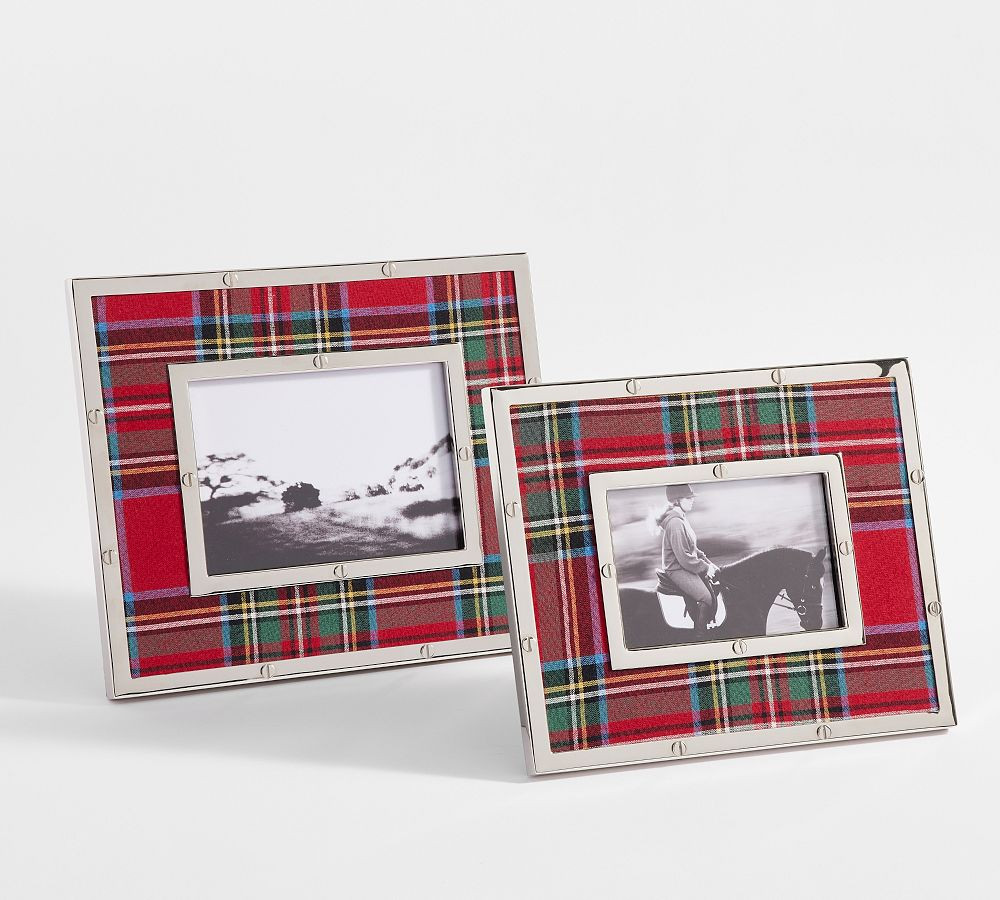 Stewart Plaid Hardware Frames | Pottery Barn (US)