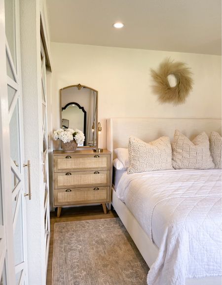 Modern French country home bedroom. Budget friendly. For any and all budgets. mid century, organic modern, traditional home decor, accessories and furniture. Natural and neutral wood nature inspired. Coastal home. California Casual home. Amazon Farmhouse style budget decor

#LTKstyletip #LTKFind #LTKhome