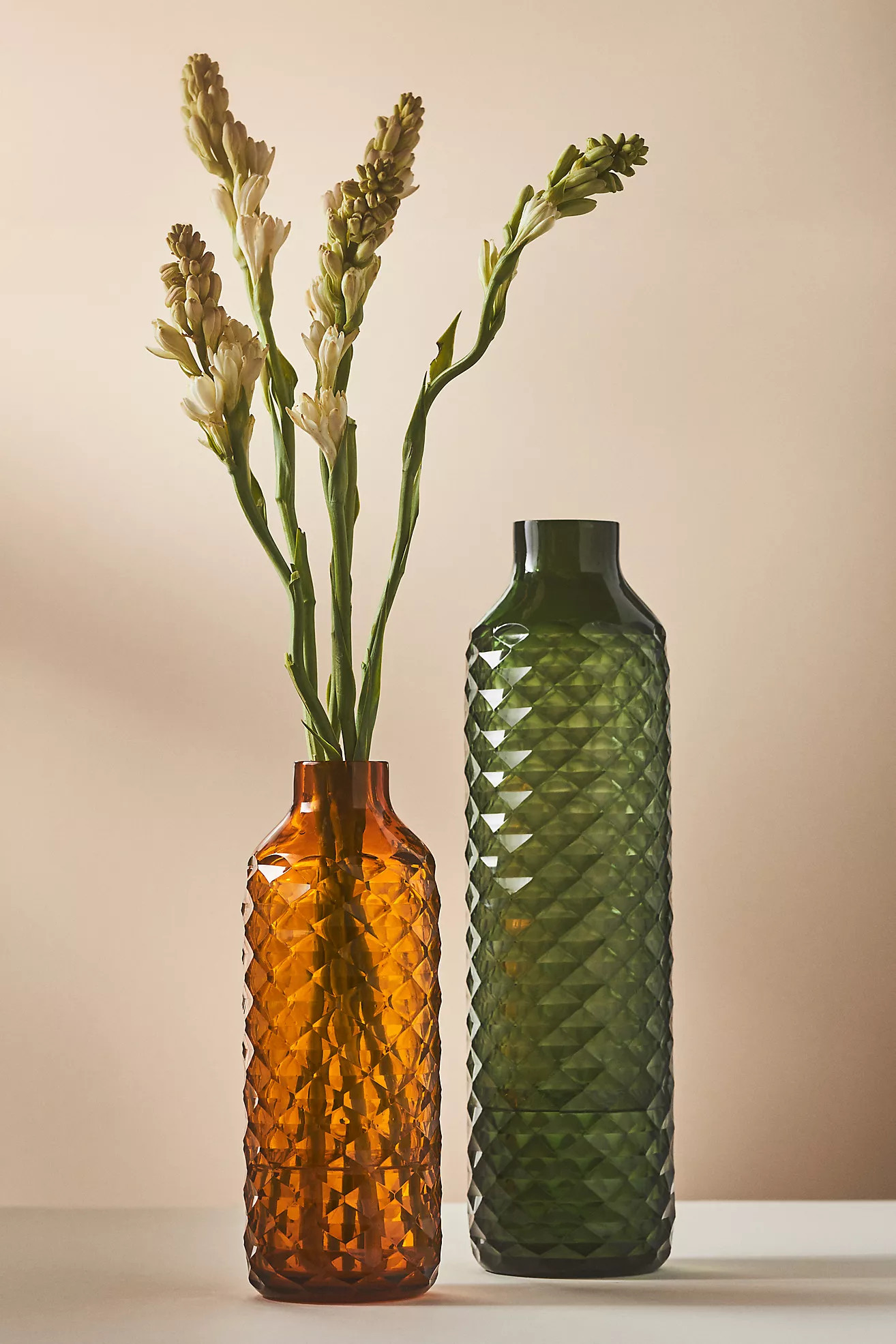Textured Glass Bottle-Neck Vase | Anthropologie (US)