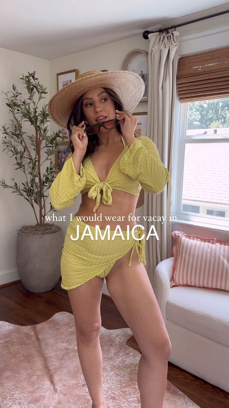 Jamaica outfit ideas!!

Sizing:
Swim set- small
Tube top + shorts- small
Dress- XS (runs bigger)

#LTKVideo #LTKFindsUnder100 #LTKFindsUnder50