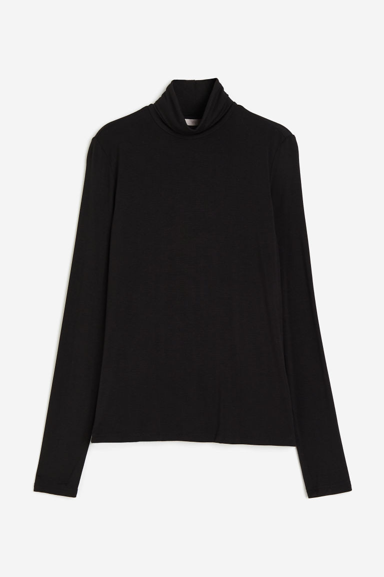 Turtleneck Top - Black - Ladies | H&M US | H&M (US + CA)