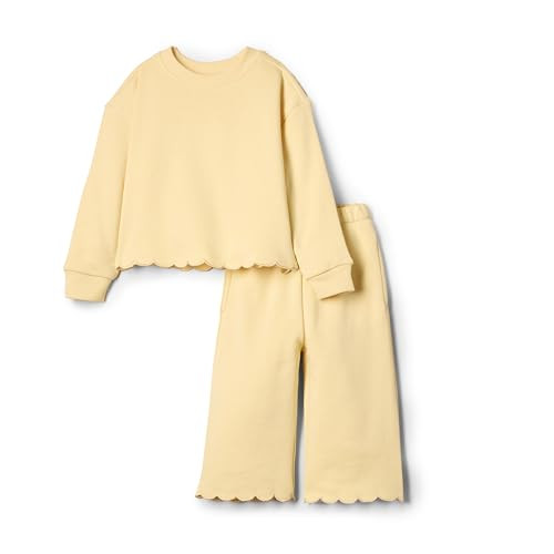 Amazon Essentials x Sofia Grainge Toddlers and Baby Girls' French Terry Sweatshirt Pant and Top S... | Amazon (US)