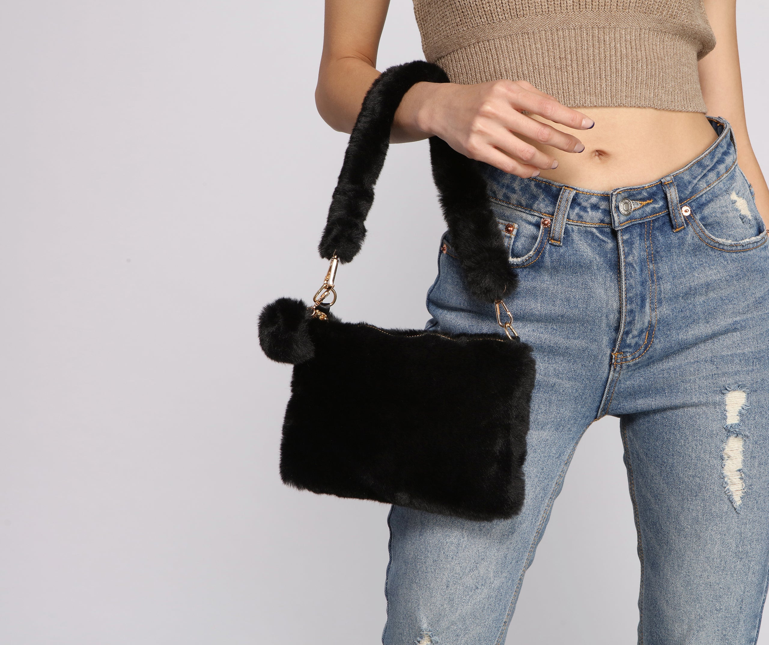 So Fab Faux Fur Shoulder Bag | Windsor Stores