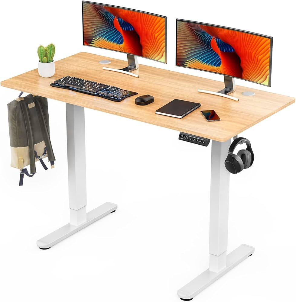 Sweetcrispy Electric Standing Desk,48 x 24in Adjustable Height Electric Stand up Desk Standing Co... | Amazon (US)