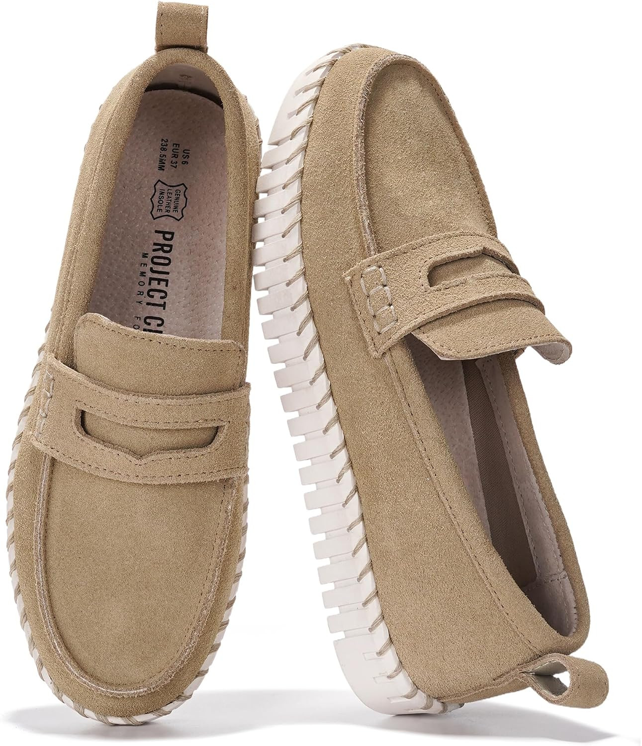 Project Cloud Walking Shoes Women - Memory Foam Womens Shoes & Loafers for Women, Non Slip Leather Shoes for Women with Flexible Sole, Loafers for Women 2024 - Women Footwear (Filide) | Amazon (CA)
