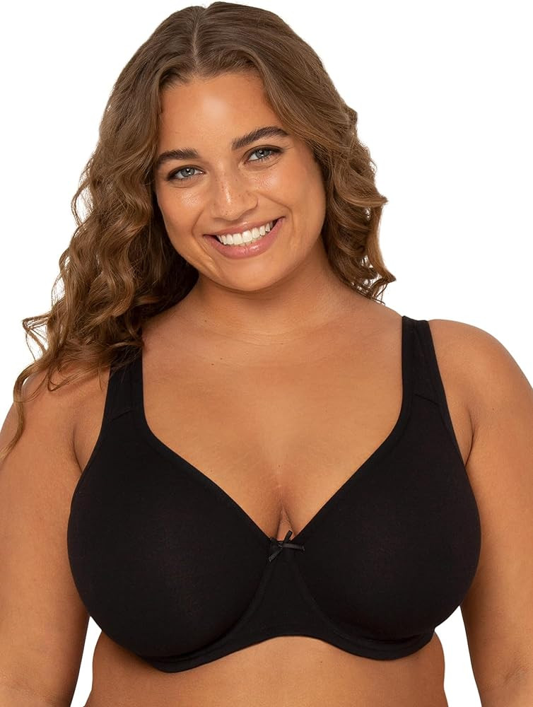 Fit For Me By Fruit of the Loom Women's Plus Size Cotton Unlined Underwire Bra-Pinch-Free Straps ... | Amazon (US)