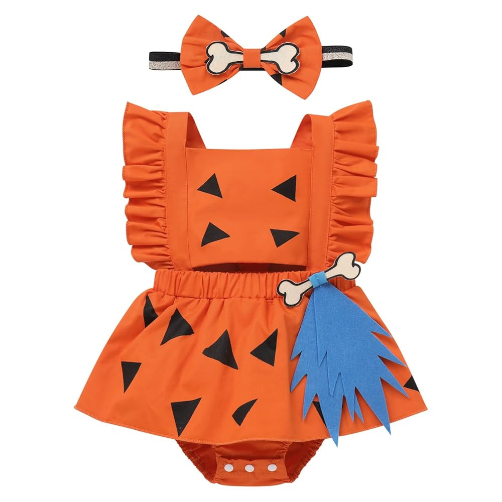 IBTOM CASTLE Caveman Costume Historical Stone Age 1st 2nd Birthday Outfit for Girls Tutu Skirt Pr... | Amazon (US)