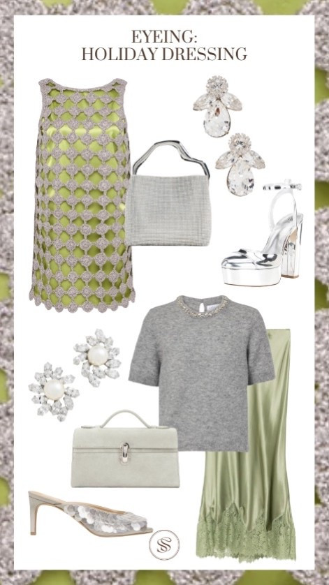 Holiday outfits
New Year’s Eve 
Silver accessories 