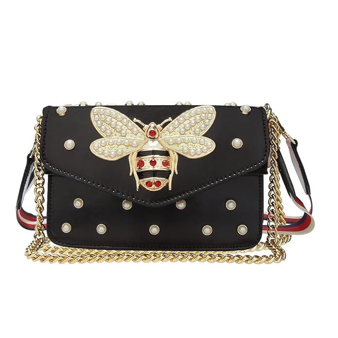 Beatfull Fashion Handbags for Women, Pu Leather Shoulder Bags Cross body Bag with Bee | Amazon (US)