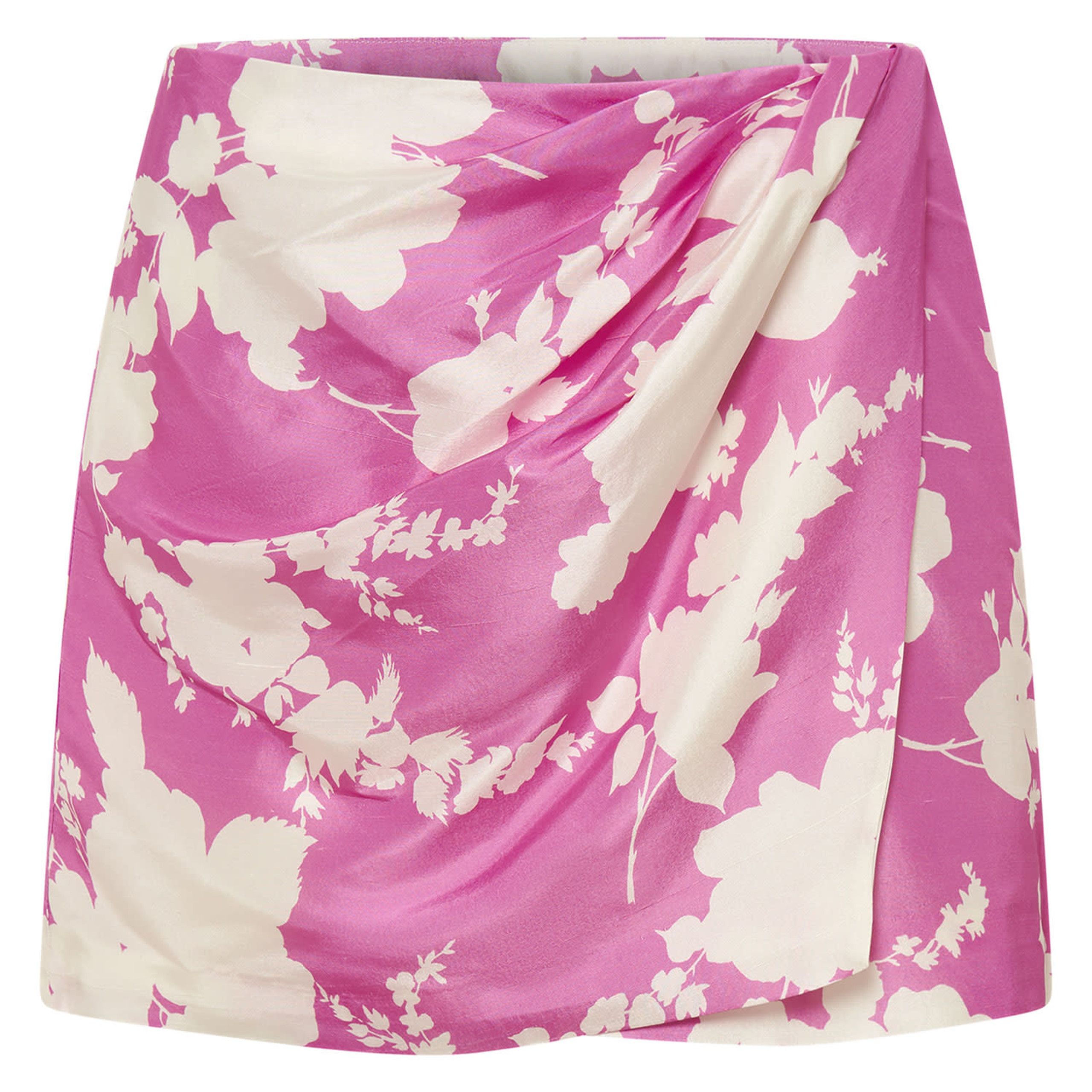Silhouette Print Short Sarong Skirt - Carmine Pink | Oroton | Oroton