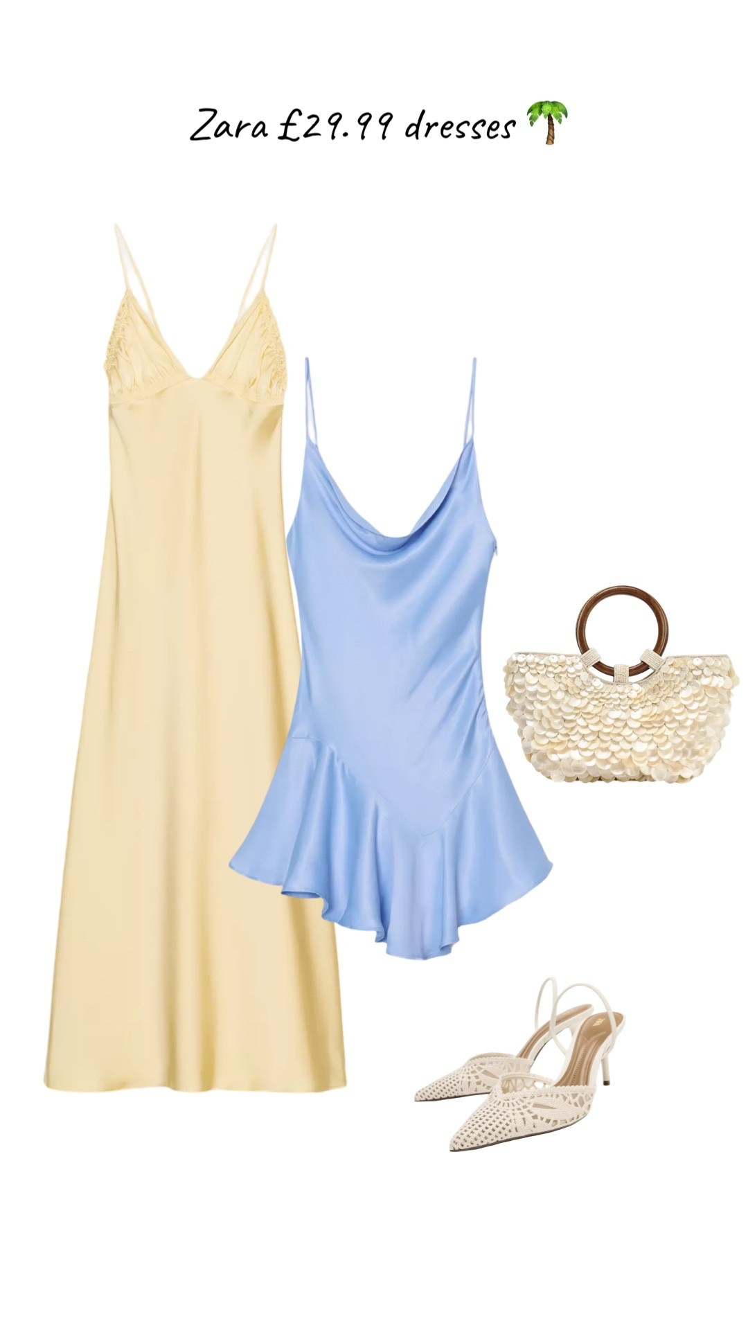 Holiday inspo 🌴

Zara new in, outfit inspo, yellow dress, blue dress 
