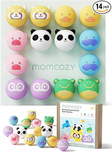 Momcozy 14-Pack Animal Bath Bombs with Essential Oil, Ideal Christmas Gift for Happy Educational ... | Amazon (US)