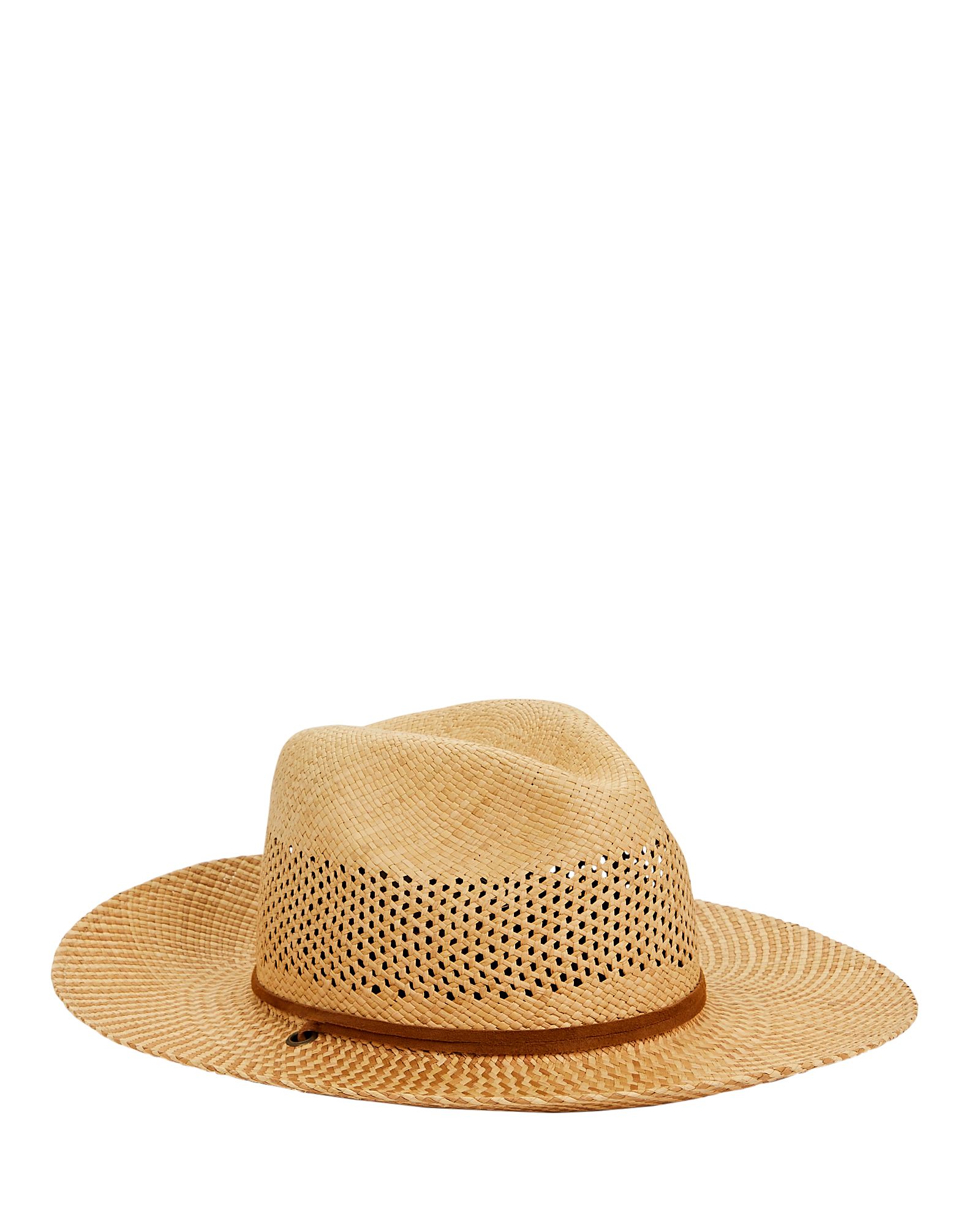 Willow Leather-Trimmed Straw Panama Hat | INTERMIX